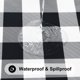 thumbnail image 3 of Mantel rectangular Smiry para pícnic, 4 pies, impermeable, negro y blanco, 3 of 8