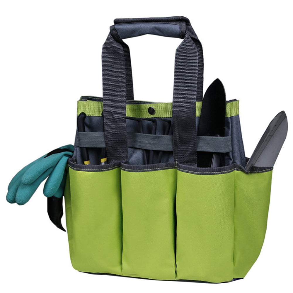 WORKPRO Garden Tool Bag Garden Tote Bag with 8 Oxford Pockets for Indoor and ... 