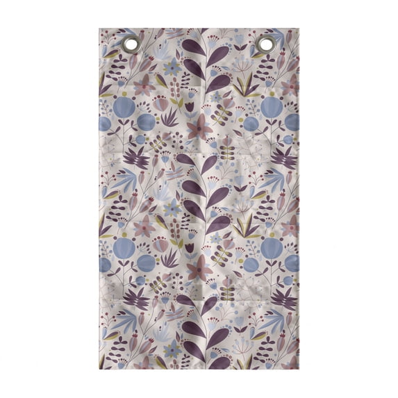 Botanical Hanging Pocket Organizer, Floral Composition Art with Pastel Colors, Printed Polyester Storage Bag with Pockets, 21" x 31", Eggshell Multicolor