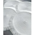 thumbnail image 3 of Fennco Styles Handwoven Fringe Boho Placemats 15" Round, Set of 4 - White Braided Texture Table Mats for Home, Dining Room, Banquets, Family Gathering and Special Occasion, 3 of 7