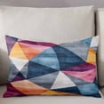 thumbnail image 3 of Colorful Shabby Rhombus Throw Pillow Cover 24 x 36 Inch Decorative Pillow Cover Vintage Abstract Art Lumbar Pillowcase Seasonal Rectangle Cushion Case for Couch Sofa Bed Living Room, 3 of 7