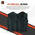 thumbnail image 3 of Daniel Smart ST to 8XLT biker vest for men Premium Motorcycle Leather Vest with Side laces, Tall Design, 3 of 6