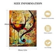 thumbnail image 2 of Nawypu   Modern Canvas Wall Art Romantic Red Wine Splash Painting for Kitchen Dining Room Pub Bar Wall Decor Wine Glass Music Notes Picture Print Contemporary Art, 2 of 5
