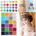 thumbnail image 4 of Cuentas de perlas KAIYANG de 6 mm para manualidades 1680 piezas 24 colores, 4 of 5
