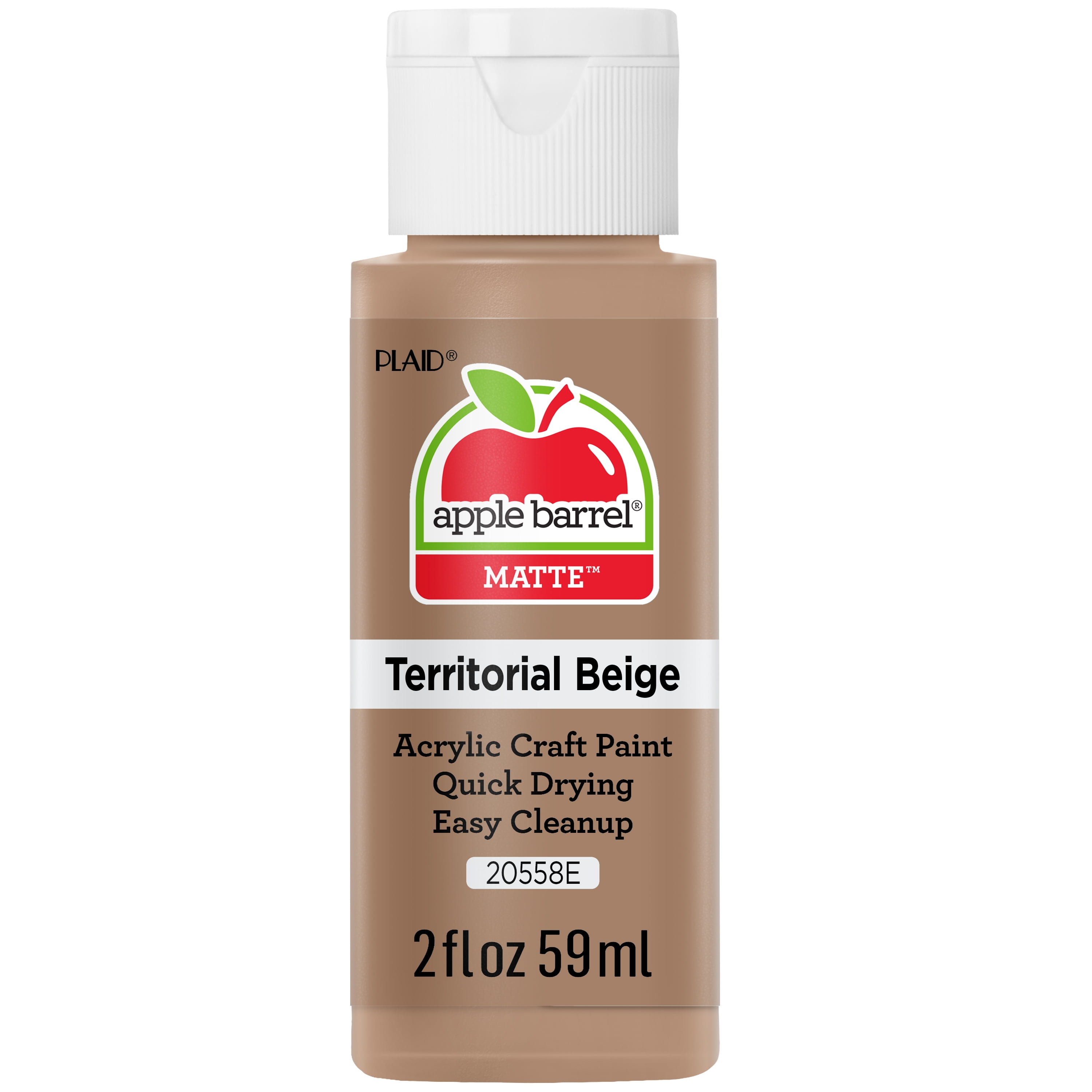 Apple Barrel Acrylic Craft Paint, Matte Finish, Territorial Beige, 2 fl