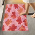 thumbnail image 3 of Rectangle Bath Rugs Plush Bathroom Carpet Mat Non Slip Bathroom Mats Red Maple Leaf Pattern, 3 of 5