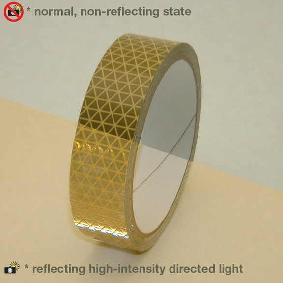 Oralite (Reflexite) V92-DB-COLORS Microprismatic Conspicuity Tape: 1 in x 15 ft. (Gold)