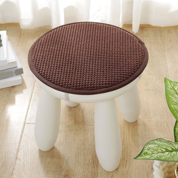 pstuiky Taburete redondo de madera maciza con cojín para silla cojín grueso para las cuatro estaciones cojín redondo de esponja para asiento de taburete cojín grueso