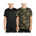 thumbnail image 6 of RBX Boys Tshirts - 2 Pack Dry Fit Crewneck Short Sleeve Boys Athletic Shirts Kids Activewear (8-16), Size 14-16, Green Camo, 6 of 7