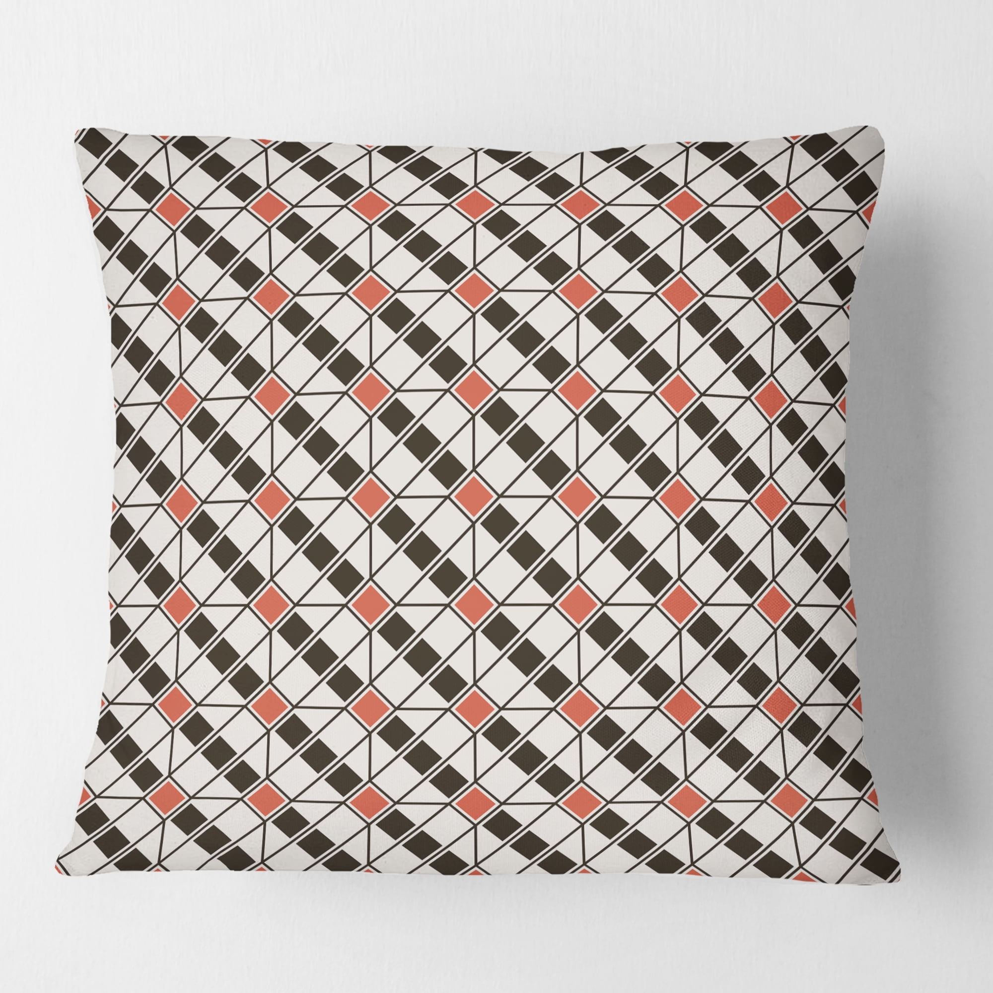 Designart Abstract Design Retro Pattern IV' Mid-Century Modern Throw Pillow - 16x16