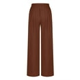 thumbnail image 5 of Aofany Women's Elastic Waist Trousers High Waist Wide Leg Straight Pants Fashion Relaxed Loose Casual Comfy Pants, 5 of 6