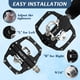 thumbnail image 3 of Pedales de bicicleta pxqual SPD sin clips y plataforma plana para MTB/carretera, 3 of 7