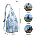 thumbnail image 4 of Sunset Turtle Sling Backpack - Tropical Ocean & Beach Print, Fashionable Crossbody Bag for Students & Office Workers, 4 of 4