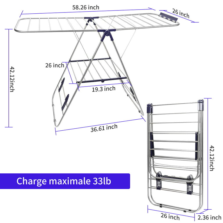 Heliodoro Stainless Steel Foldable X-Frame Drying Rack