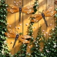 thumbnail image 4 of Gifts onlyliua Vintage Wrought Iron Dragonfly Wall Art Outdoor Garden Hanging Decorative Accent For Porch Balcony Gate Rustic Metal Butterfly Dragonflies Wall Sculpture Yard Decor, 4 of 6