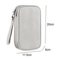 thumbnail image 2 of Electronics Organizer Travel Case Portable Double Layers, Hard Drive, Zipper Wallet Carrying Bag, 2 of 5