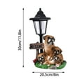 thumbnail image 3 of Dog Garden Statue with Solar Lantern, 11. Inch Cute Dog Figurine Light Decor with Welcome Sign for Outdoor Patio Balcony Yard Art, Unique Resin Statue House Warming Gift for Mom Grandma Women, 3 of 5