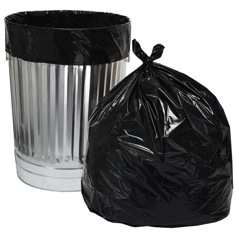 Aluf Plastics 96-Gallons Black Outdoor Plastic Construction Trash Bag  (50-Count) at
