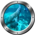 thumbnail image 2 of VWAQ Manatee Wall Decal Sea Cow Porthole 3D Wall Sticker Sea Animal Decor VWAQ-SP25 (20" Diameter), 2 of 2