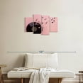 thumbnail image 2 of Elephant Stock Musical Vinyl Record Wall Art - Horizontal Multi Panel Canvas - Living Room Wall Decor - Music Multi Panel - Black And Pink Decor - 30" x 18", 2 of 4