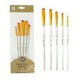 thumbnail image 1 of HUASHENG Artist Paint Brushes For Acrylic Painting 5 Pcs Soft Ergonomic Wooden Handle Synthetic In Different Sizes & Shapes, 1 of 5