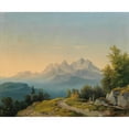 thumbnail image 2 of Markus Pernhart 18x15 Black Ornate Wood Framed Double Matted Museum Art Print Titled - A View of Triglav, 2 of 5