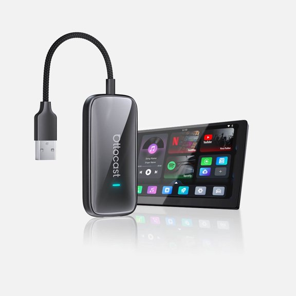 Ottocast Play2video Ultra Wireless CarPlay Android Auto Adapter Car TV Box for Youtube for Netflix Newest 2025 Video Accessories