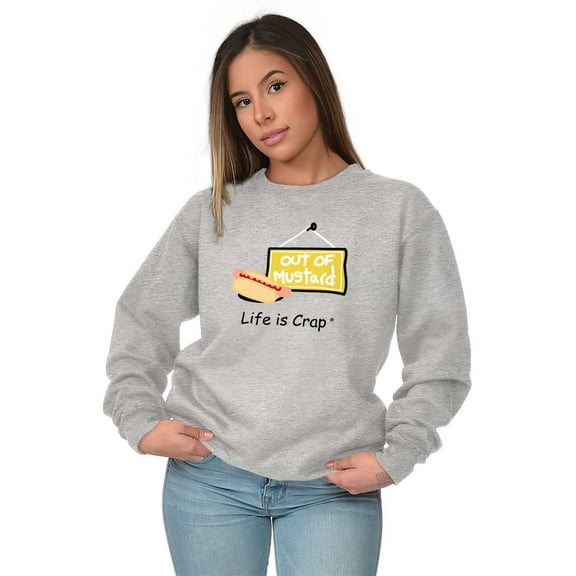 Out Of Mustard Hot Dog BBQ Grilling Sweatshirt for Men or Women Brisco Brands S