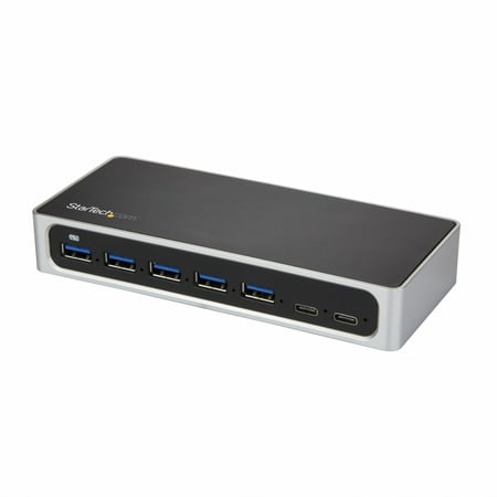 UPC: 0065030868273 | StarTech.com 7 Port USB C Hub with Fast Charge Port – USB-C to 5x USB-A 2x USB-C (USB 3.0 SuperSpeed) – Self Powered USB 3.0 (5Gbps) Type-C Hub w/ Power Adapter – Desktop/Laptop Hub