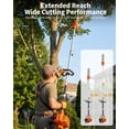 thumbnail image 1 of Gas Powered Pole Saw – 43cc 2-Stroke Engine, 12 Inch Chainsaw, Extendable to 9.5FT, Lightweight Pruner, Anti-Vibration Handle, Perfect for Tree Trimming, Branch and Limb Removal – Orange, 1 of 8