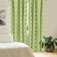 thumbnail image 2 of Ambesonne Lime Green Curtains, Patchwork Simple Art, Pair of 28"x95", Lime and Pale Green, 2 of 5