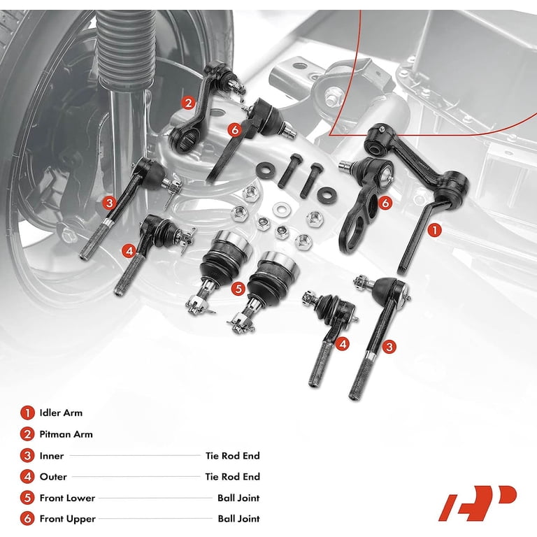 Suspension Parts Ball Joint Lower Upper Tie Rods Inner Outer Pitman Idler Arm eB