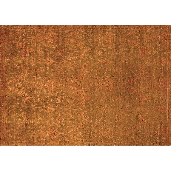 Ahgly Company Indoor Rectangle Oriental Orange Industrial Area Rugs, 6' x 9'