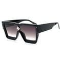 thumbnail image 5 of Fashion Sunglasses Retro Oversize Flat Lens Women Men Shades Black, 5 of 11