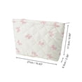 thumbnail image 2 of Unique Bargains 1 Pc Fashion Plaid Bow Makeup Bag for Organization Pink, 2 of 5