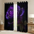 thumbnail image 2 of Castle Fairy Boys Girls Floral Purple Rose Black Out Curtains,Romantic Flowers Curtains Pack of 2 (42x63 Each),Chic Flowers Blossoms Bedroom Curtains,Luxury Bedroom Decor, 2 of 6