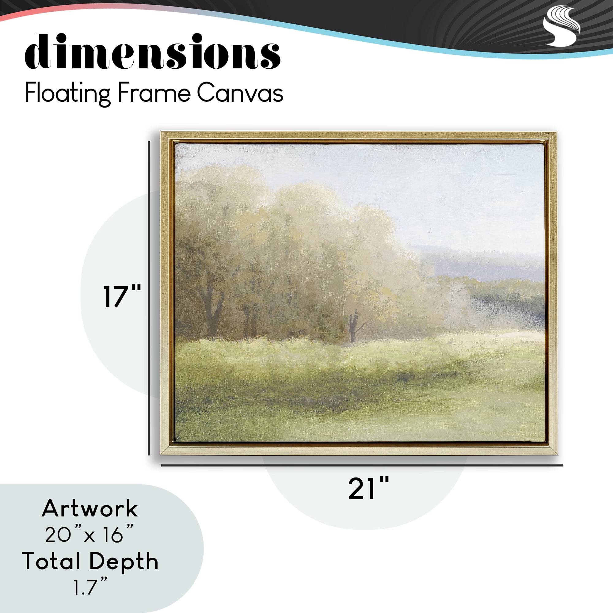 Stupell Industries Within a Familiar Place Landscape Gold Framed Floater Canvas Wall Art, design by Michael Marcon