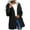Black, variant on Makaor Coats for Women Pockets Waterproof Windproof Hooded Jacket Solid Plus Size Zip up Long Sleeve Outerwear Clothes