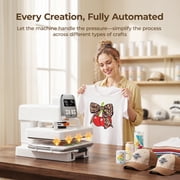 HTVRONT Auto Heat Press Machine - A100 3 in 1 Auto Heat Press 12X10 with Adjustable Pressure, Heats Up Fast & Evenly Sublimation Heat Press Machine for T Shirts, Mugs and Hats