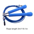 thumbnail image 3 of Maoww Speed Skipping Wire Rope Indoor Outdoor Jumping Rope Weight Loss Exercise Home Gym Workout Tool, Blue, 3 of 9