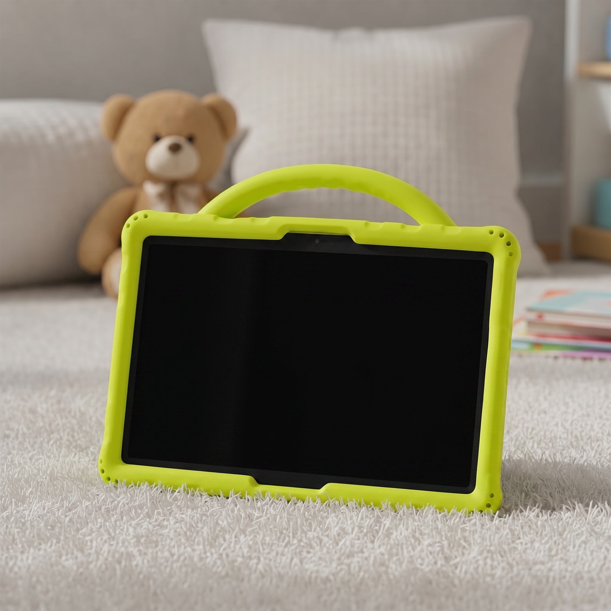 onn Universal Protective Silicone Tablet Case for 10 to 11 Inch Tablets, Chartreuse