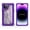 Purple, variant on For Apple iPhone 14 (6.1") Luxury Liquid Glitter 3in1 Sparkle Bling Quicksand Clear Heavy Duty Bumper PC Frame TPU Back Cover ,Xpm Phone Case [ Rose Gold ]