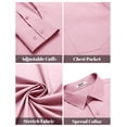 thumbnail image 5 of COOFANDY Mens Formal Business Shirt Wrinkle Free Dress Shirts Long Sleeve Button Down Shirt, 5 of 6