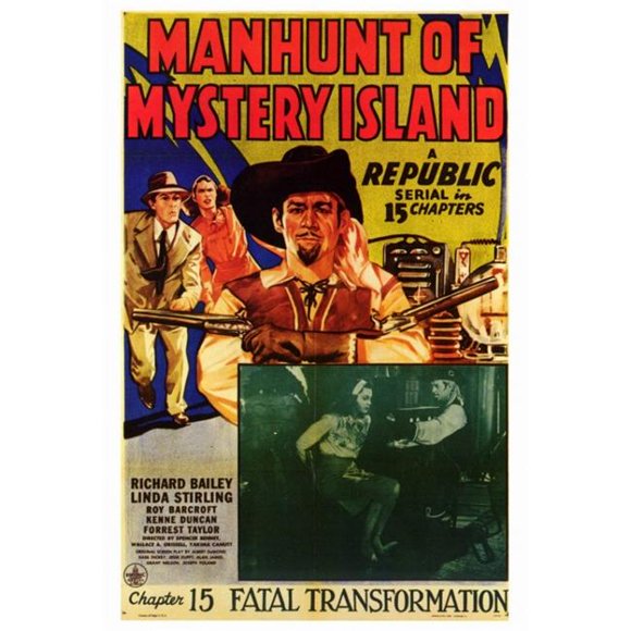 Posterazzi MOVGF6295 Affiche de Film Manhunt of Mystery Island - 27 x 40 Po.