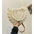 thumbnail image 4 of Cotton Rope Handbag for Women Countryside Style Knit Tote Purse Floral Summer Beach Bag Trendy Hobo Bag Vacation 2024, 4 of 7