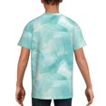 thumbnail image 5 of Wukai Blue Marble Youth Unisex Short Sleeve T-Shirt for Boys, Girls, Teens, and Kids-X-Large, 5 of 7