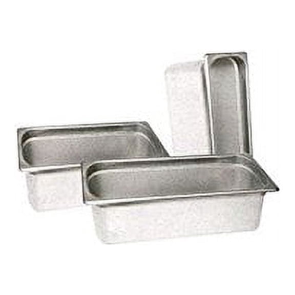 Winco SPJL-206 Steam Table Pan, Half Size, 6" Deep, Standard Weight S/S Set of 2