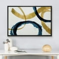 thumbnail image 3 of wall26 Framed Canvas Print Wall Art Geometric Gold Blue Paint Stroke Collage Abstract Shapes Illustrations Modern Art Decorative Bohemian Multicolor for Living Room, Bedroom, Office - 24"x36&quo, 3 of 5