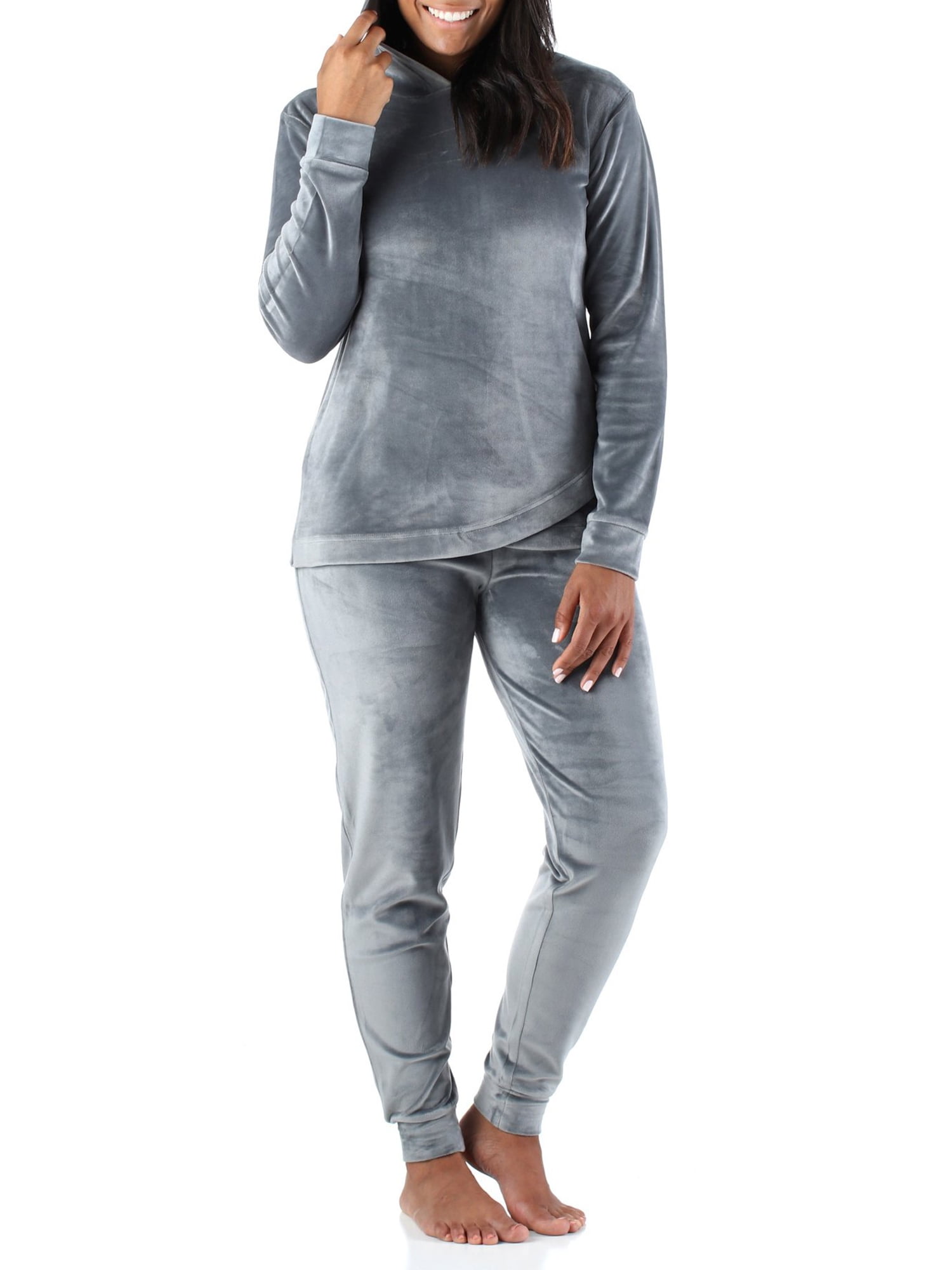 grey velour loungewear