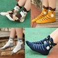 thumbnail image 4 of 4 pares de calcetines de algodón con forma de gato para mujer: calcetines térmicos, cálidos y divertidos para mujer | Calcetines de mujer de primera calidad, tallas 3 a 7 del Reino Unido |, 4 of 5
